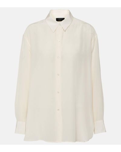 Nili Lotan Chemise Julien oversize en soie - Blanc