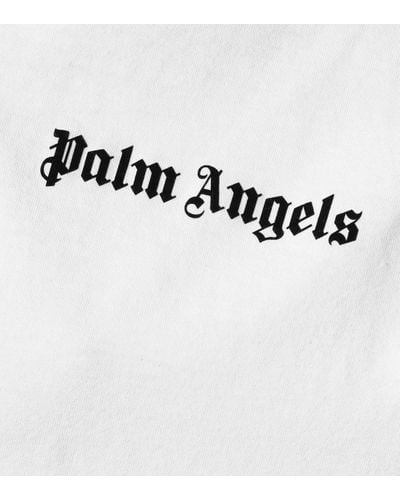 Palm Angels Logo Cotton T-shirt in White - Lyst