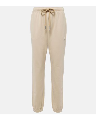 Moncler Pantalon de survetement en coton a logo - Neutre