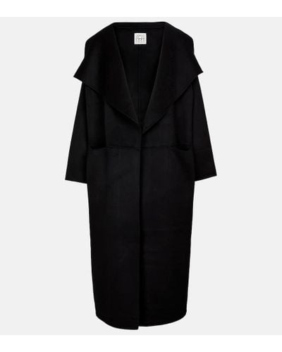 Totême Signature Wool And Cashmere Coat - Black
