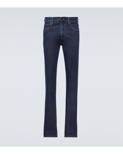 Canali 5-pocket Straight Jeans - Blue