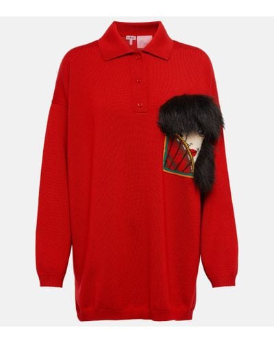 Loewe X Howl's Moving Castle Witch Of The Waste Polo Sweater - Red