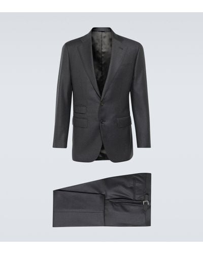 Thom Sweeney Weighhouse Wool Suit - Black