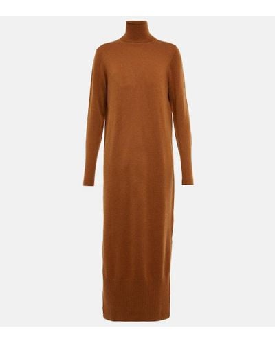Jardin Des Orangers Wool And Cashmere Sweater Maxi Dress - Brown