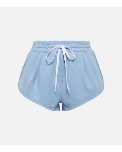 Miu Miu Shorts aus Baumwoll-Jersey - Blau