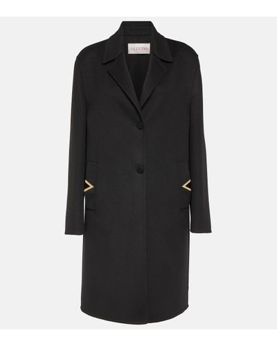 Valentino Manteau en laine et cachemire - Noir