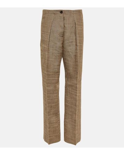 Acne Studios Weite High-Rise-Hose aus einem Leinengemisch - Natur