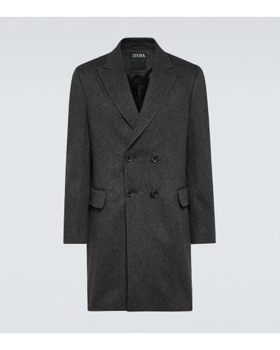 Zegna Mantel aus einem Wollgemisch - Grau