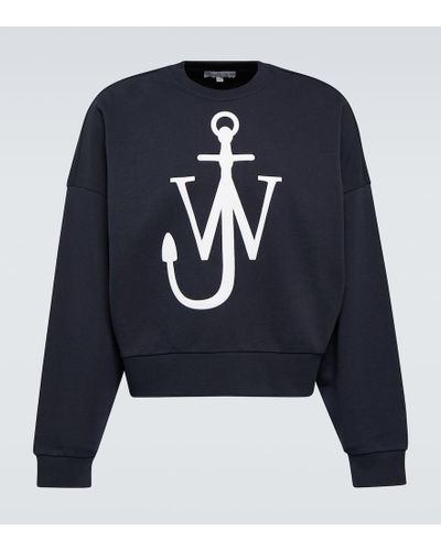 JW Anderson Sweatshirt Anchor aus Baumwoll-Jersey - Blau