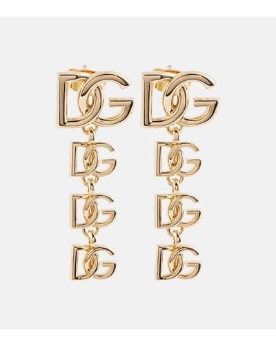 Dolce & Gabbana Pendientes largos DG - Metálico