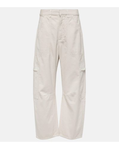 Citizens of Humanity Marcelle Low-rise Cotton Twill Cargo Trousers - Natural
