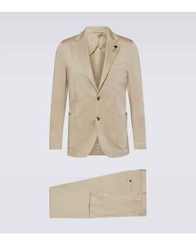 Lardini Cotton-blend Suit - Natural