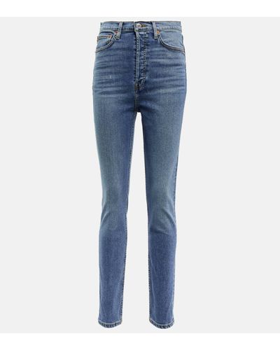 RE/DONE Jean skinny '90s a taille haute - Bleu