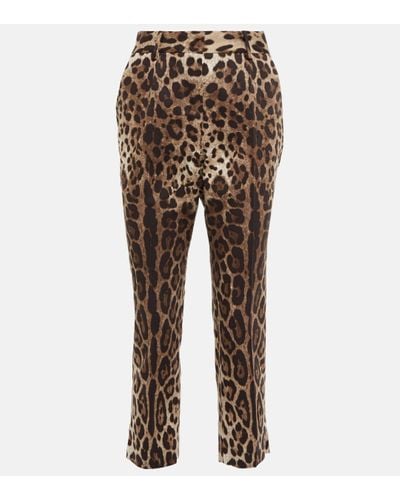 Dolce & Gabbana Pantalon raccourci en coton melange - Neutre