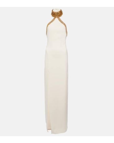 Tom Ford Embellished Silk-blend Gown - White