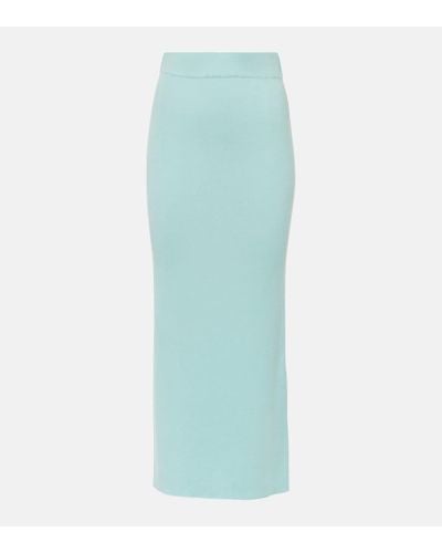 Lisa Yang Ronja High-Rise Cashmere Midi Skirt - Blue