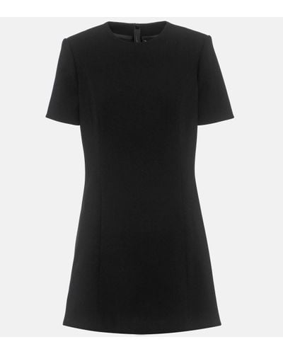 Saint Laurent Wool Minidress - Black