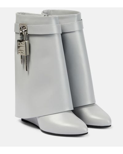 Givenchy Botines Shark Lock de piel - Gris