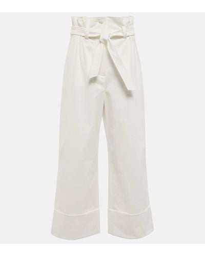 Max Mara Pantalon Nigella en coton melange - Blanc