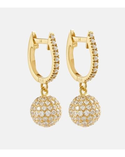 Ileana Makri Ball 18kt Gold Drop Earrings With Diamonds - Metallic