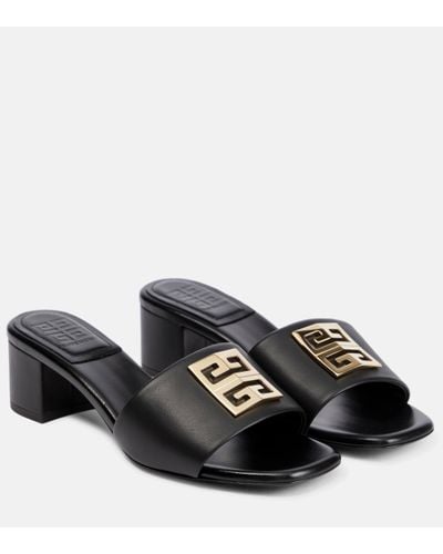 Givenchy 4g Leather Mules - Black