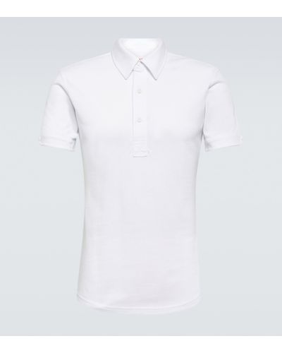 Orlebar Brown Sebastian Cotton Pique Polo Shirt - White