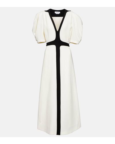 Gabriela Hearst Luz Wool Crepe Midi Dress - White