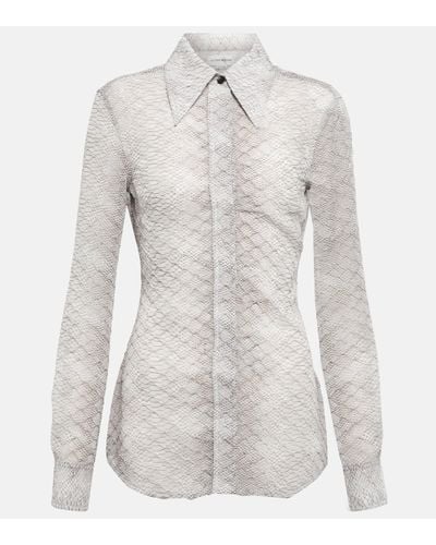 Victoria Beckham Chemise transparente - Blanc