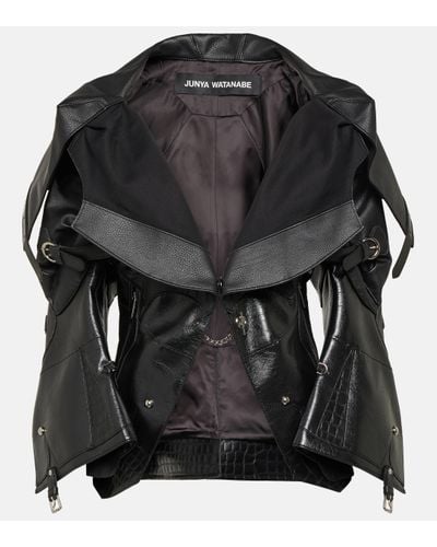 Junya Watanabe Faux Leather Jacket - Black