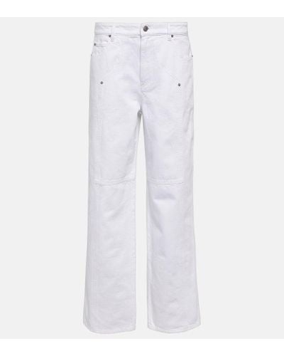 Isabel Marant Mid-Rise Straight Jeans Valeria - Weiß