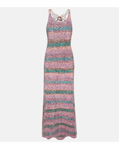 Chloé Halterneck Maxi Dress - Purple