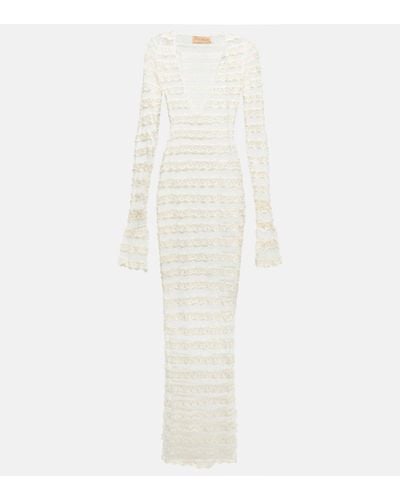 AYA MUSE Lace Maxi Dress - White