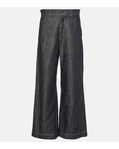 Max Mara Jeans anchos Amerigo de tiro medio - Negro