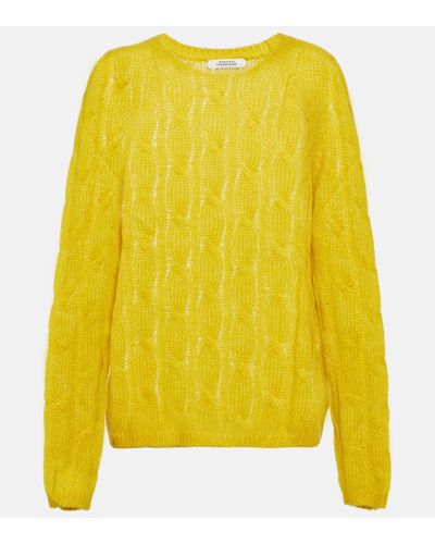 Dorothee Schumacher Sheer Softness Cable-knit Jumper - Yellow