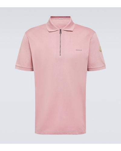 Moncler Cotton Polo Shirt - Pink