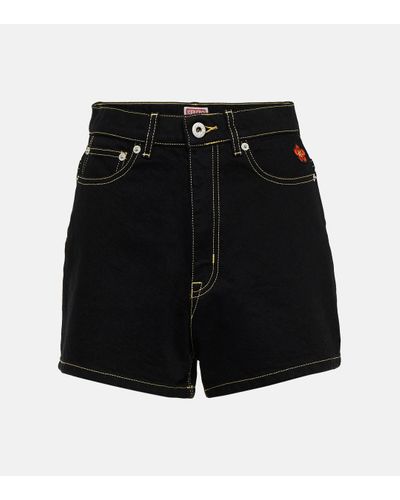 KENZO High-rise Denim Shorts - Black