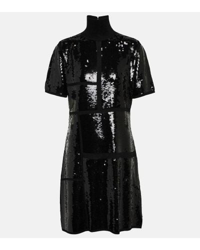 JOSEPH Sequined Wool-blend Minidress - Black