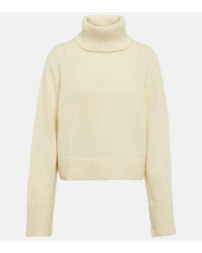 Polo Ralph Lauren Turtleneck Wool And Cashmere Sweater - Natural