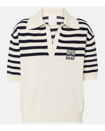 Givenchy Polo 4G a righe - Bianco