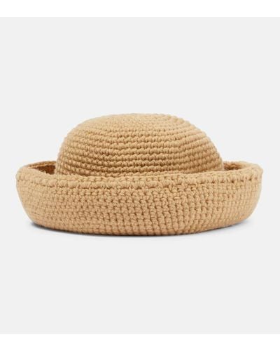 Ruslan Baginskiy Crochet Wool Bucket Hat - Natural