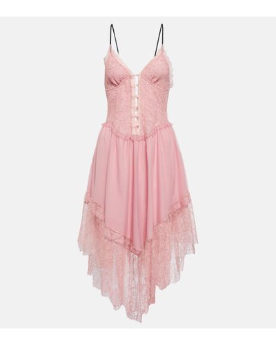 Gucci Lace-trimmed Lingerie Dress - Pink