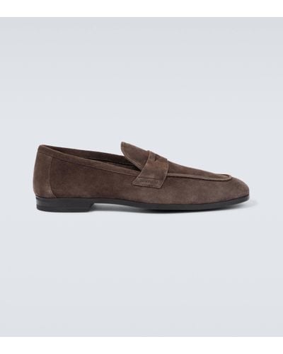 Tom Ford Sean Suede Penny Loafers - Brown