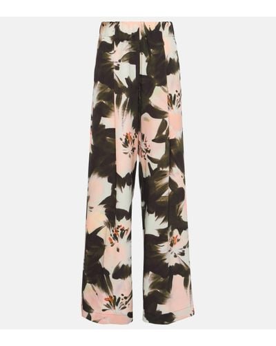 Dries Van Noten Pila Floral High-rise Wide-leg Trousers - Multicolour