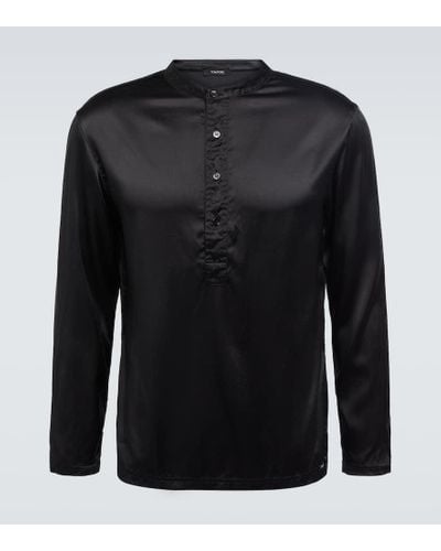 Tom Ford Hemd aus einem Seidengemisch - Schwarz