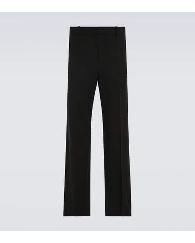 Loewe Pantalones rectos de lana - Negro