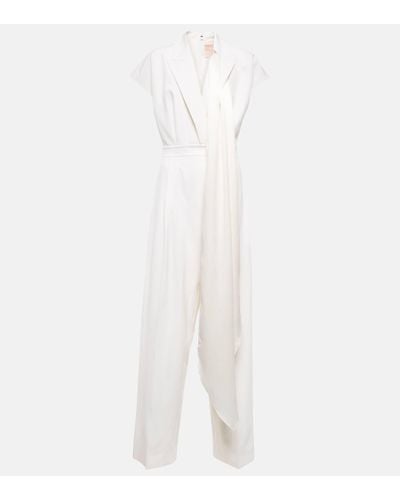 ROKSANDA Combi-pantalon de mariee en laine et soie - Blanc