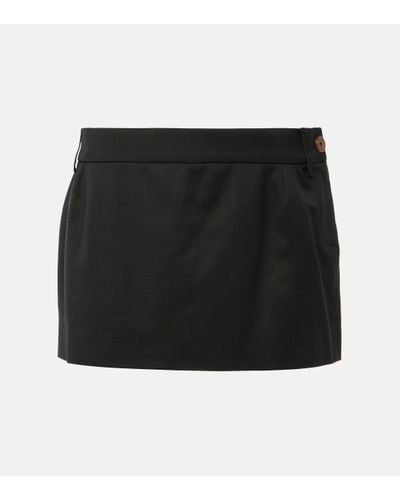 Vivienne Westwood Low-rise Wool Miniskirt - Black