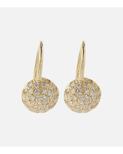 Ileana Makri Sphere 18kt Gold Earring With Diamonds - Metallic