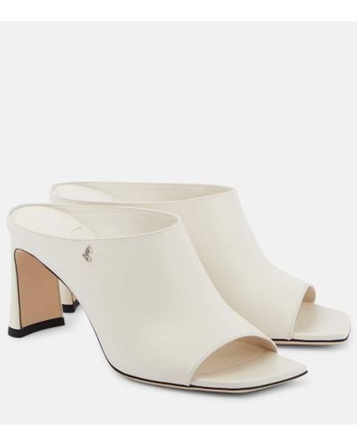 Jimmy Choo Kinley Leather Mules - Natural