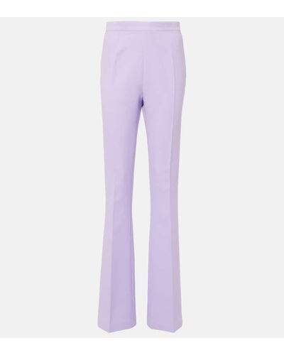 Safiyaa Alexa High-rise Crepe Flared Pants - Purple
